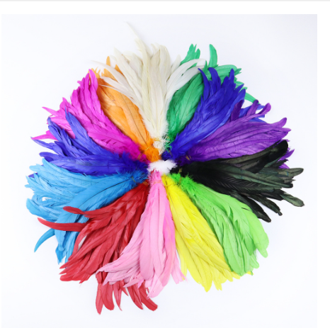 100PCS Natural Chicken Tail Feathers for Parties & Costumes